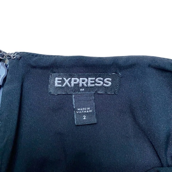 Express Gray Tailored Pencil Skirt Size 2 — Lined Workwear Classic - Picture 9 of 10